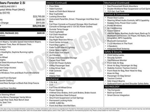 Used 2018 Subaru Forester 2.5i w/ Alloy Wheel Package image 24