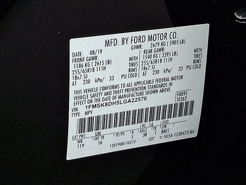 Certified 2020 Ford Explorer XLT w/ Equipment Group 202A AWD/4WD image 29