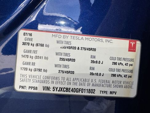 Used 2016 Tesla Model X Performance AWD/4WD image 31