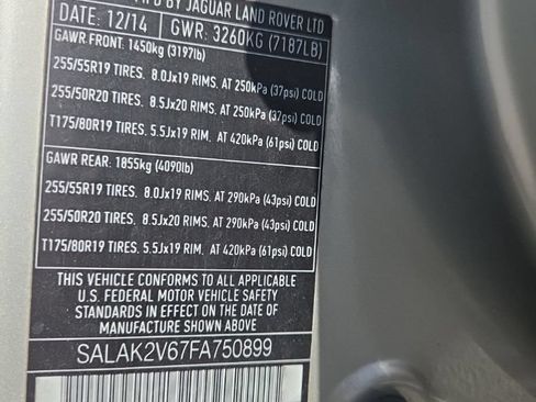 Used 2015 Land Rover LR4 HSE LUX AWD/4WD image 16