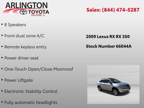 Used 2009 Lexus RX 350 AWD image 2