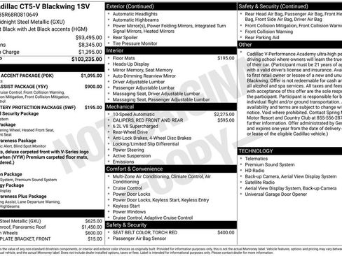 Used 2024 Cadillac CT5 V Blackwing w/ LPO, Red Accent Package RWD image 12