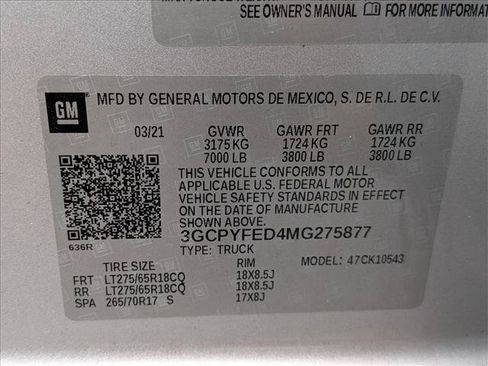 Used 2021 Chevrolet Silverado 1500 LT Trail Boss w/ Convenience Package II AWD/4WD image 20