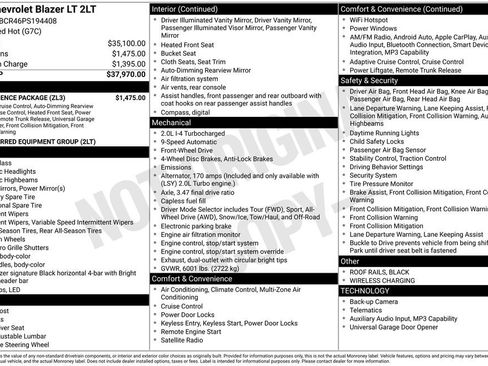 Used 2023 Chevrolet Blazer LT w/ Convenience Package FWD image 30