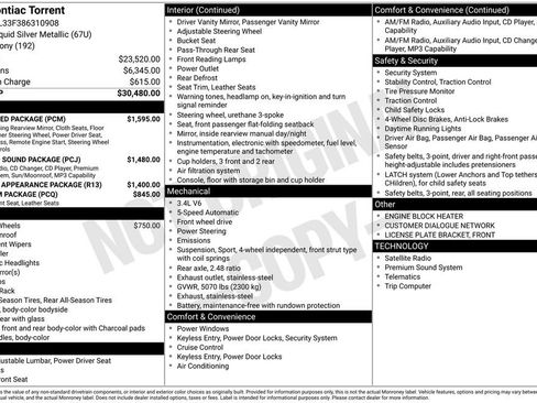 Used 2008 Pontiac Torrent 2WD w/ Preferred Package image 24