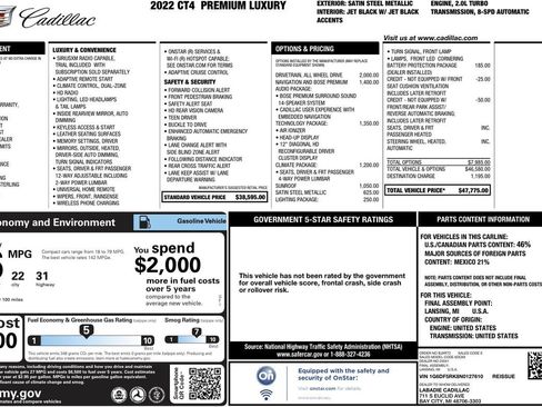 Used 2022 Cadillac CT4 Premium Luxury image 46