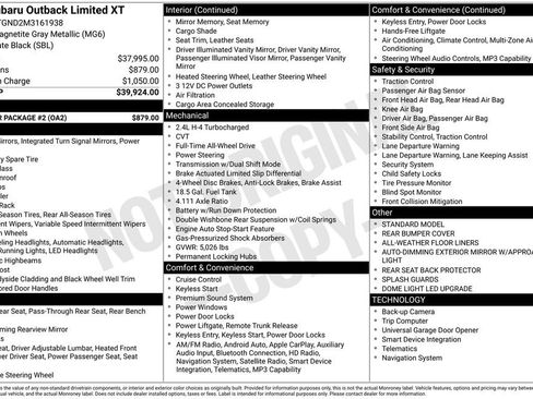 Used 2021 Subaru Outback Limited XT w/ Popular Package #2 image 43