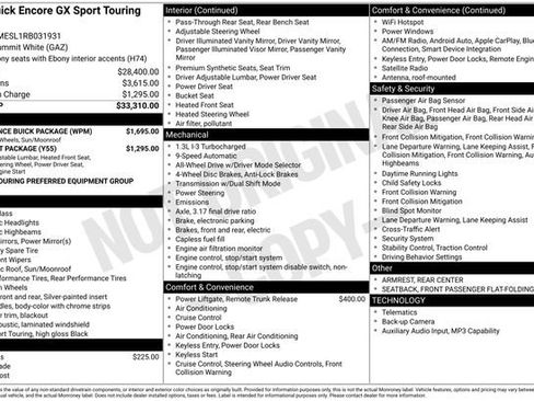 Certified 2024 Buick Encore GX Sport Touring w/ Experience Buick Package AWD/4WD image 36