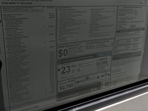 New 2026 BMW X7 xDrive40i w/ M Sport Package image 17