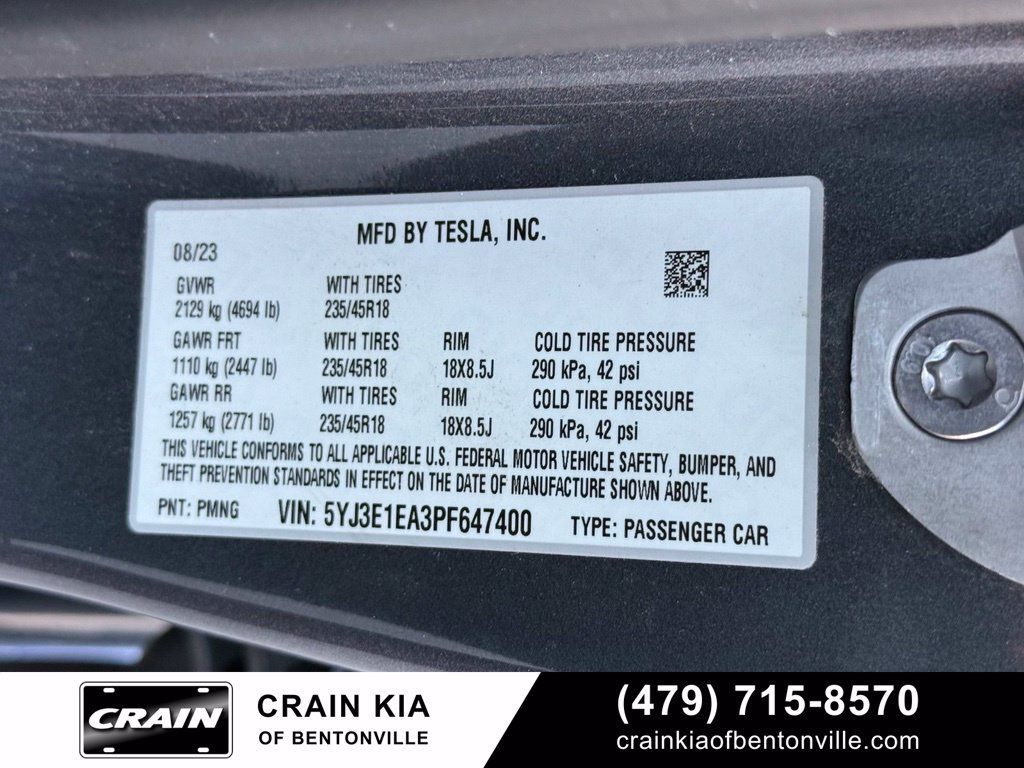 Used 2023 Tesla Model 3 Standard Range RWD image 30