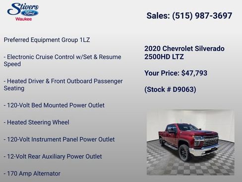Used 2020 Chevrolet Silverado 2500 LTZ w/ LTZ Plus Package AWD/4WD image 25