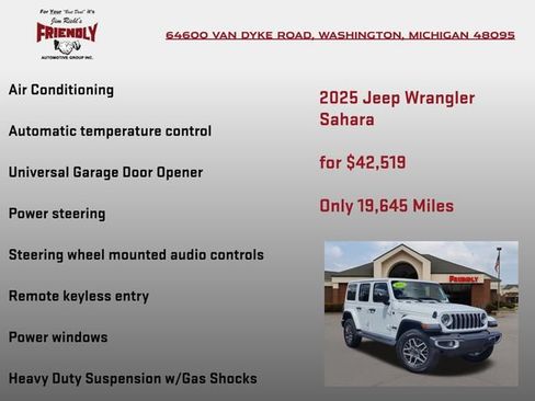 Used 2025 Jeep Wrangler Unlimited Sahara w/ Technology Group AWD/4WD image 25