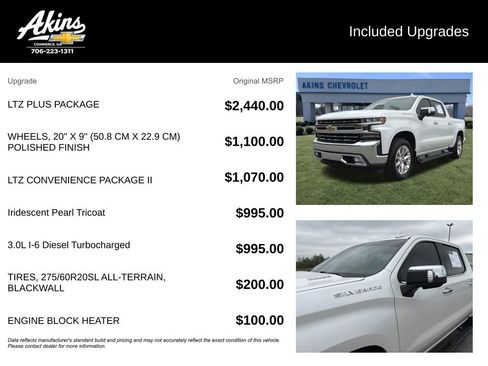 Certified 2020 Chevrolet Silverado 1500 LTZ w/ LTZ Plus Package AWD/4WD image 2