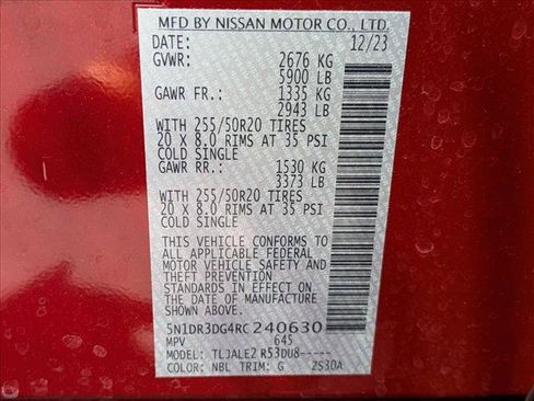Used 2024 Nissan Pathfinder Platinum w/ Cargo Package FWD image 20