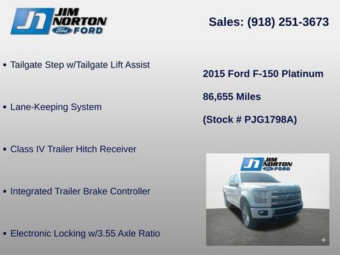 Used 2015 Ford F150 Platinum w/ Equipment Group 701A Luxury AWD/4WD image 16