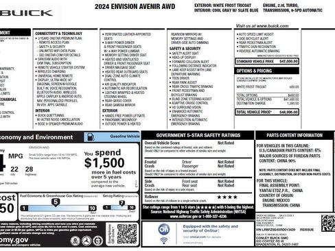 Used 2024 Buick Envision Avenir AWD/4WD image 3