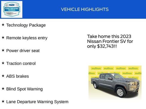 Used 2023 Nissan Frontier SV w/ Technology Package image 18