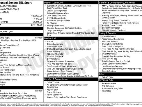 New 2026 Hyundai Sonata SEL image 30