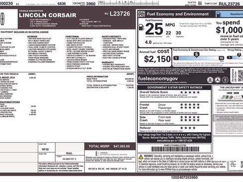 Used 2024 Lincoln Corsair FWD w/ Equipment Group 101A image 36