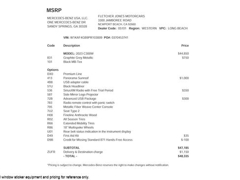 Used 2023 Mercedes-Benz C 300 Sedan image 2