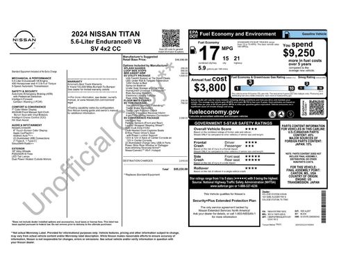 Used 2024 Nissan Titan SV w/ SV Convenience Package RWD image 7