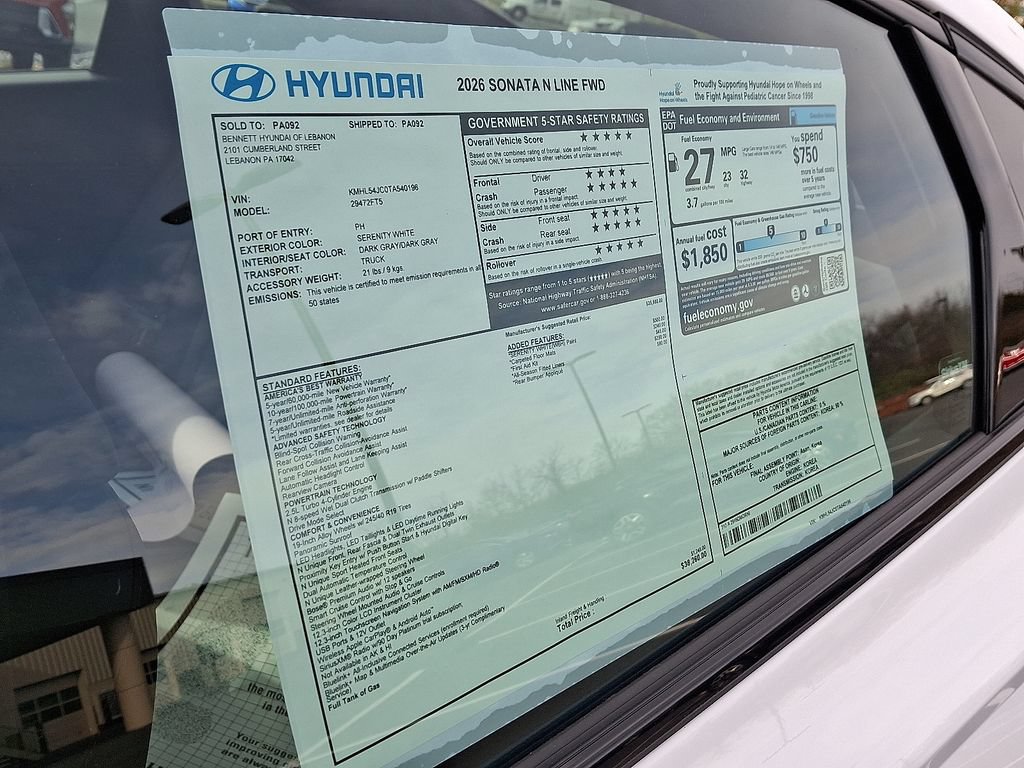 New 2026 Hyundai Sonata N Line FWD image 11
