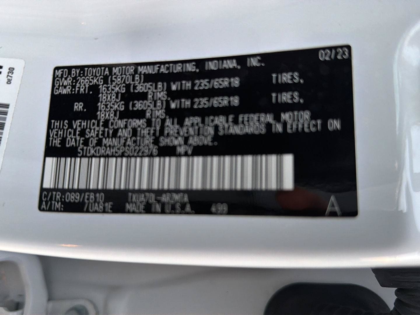 Certified 2023 Toyota Highlander XLE FWD image 44