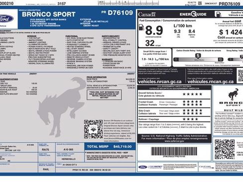 Used 2023 Ford Bronco Sport Outer Banks AWD/4WD image 34
