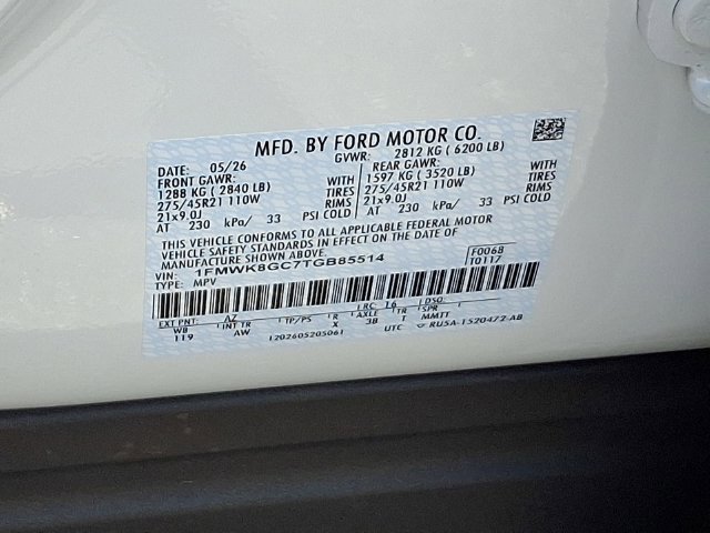New 2026 Ford Explorer ST w/ Sun And Sound Package AWD/4WD image 14