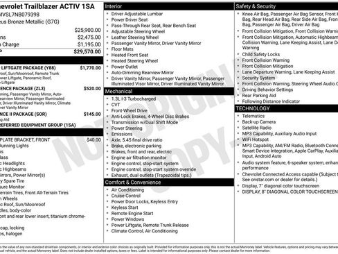 Used 2022 Chevrolet TrailBlazer ACTIV w/ Sun and Liftgate Package FWD image 13
