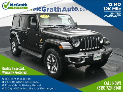 Used 2022 Jeep Wrangler Unlimited Sahara w/ LED Lighting Group AWD/4WD image 1