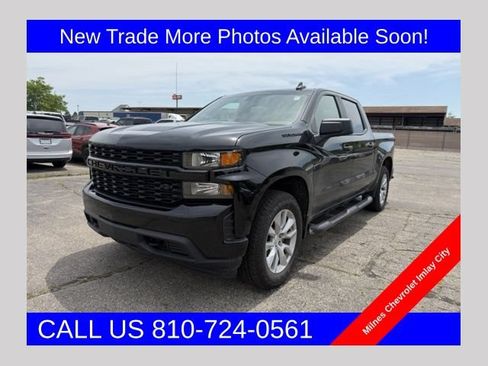 Certified 2021 Chevrolet Silverado 1500 Custom w/ LPO, Dark Essentials Package AWD/4WD image 1