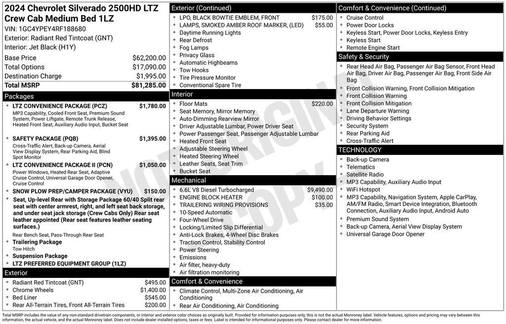 Used 2024 Chevrolet Silverado 2500 LTZ w/ LTZ Convenience Package AWD/4WD image 12
