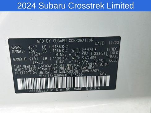 Used 2024 Subaru Crosstrek 2.5i Limited AWD/4WD image 20