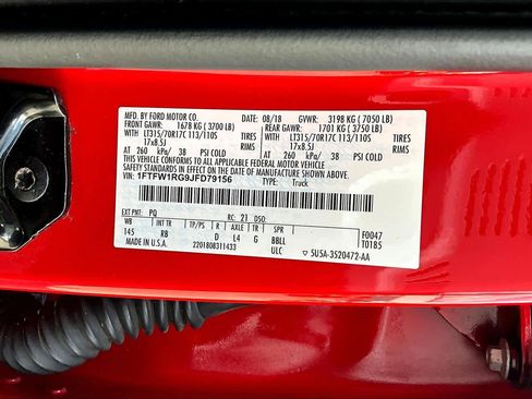 Used 2018 Ford F150 Raptor w/ Equipment Group 802A Luxury image 32