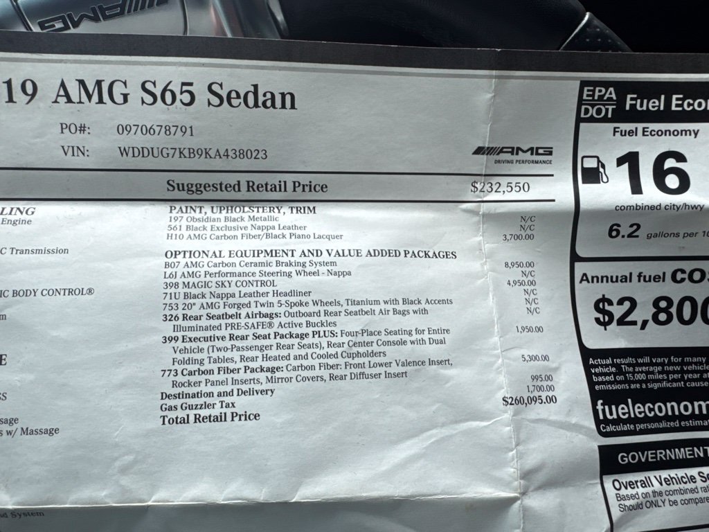 Used 2019 Mercedes-Benz S 65 AMG Sedan image 8