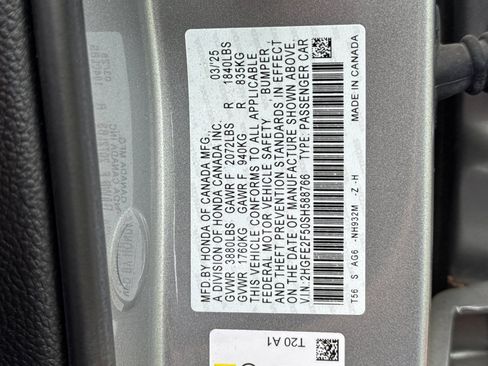 Certified 2025 Honda Civic Sport image 27