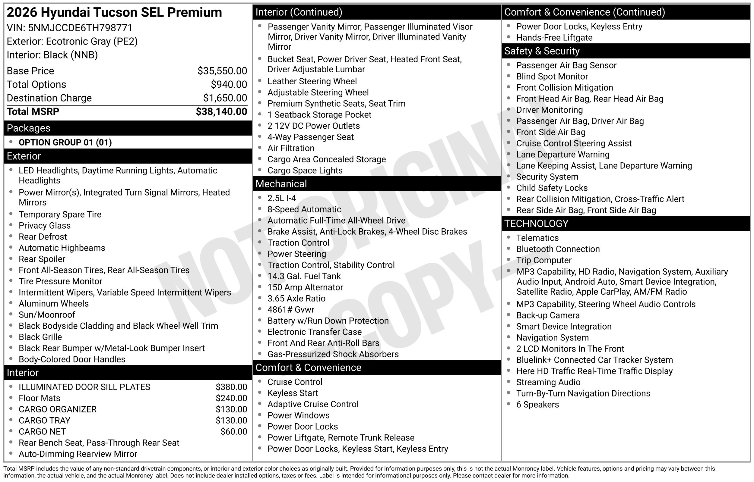 New 2026 Hyundai Tucson SEL AWD/4WD image 3