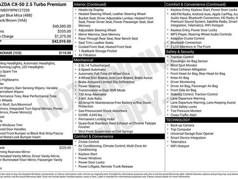 Used 2023 MAZDA CX-50 AWD 2.5 Turbo w/ Cargo Package image 8