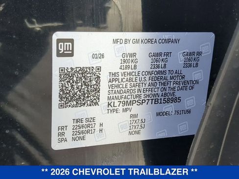 New 2026 Chevrolet TrailBlazer LT w/ LT Cold Weather Package FWD image 24