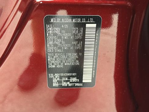 New 2025 Nissan Armada Platinum image 35