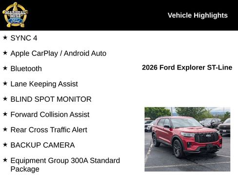New 2026 Ford Explorer ST-Line w/ ST-Line Street Pack AWD/4WD image 2