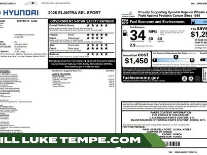Used 2026 Hyundai Elantra Sport w/ Cargo Package