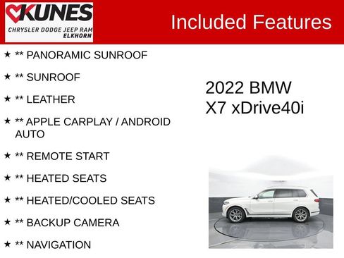 Used 2022 BMW X7 xDrive40i w/ Executive Package AWD/4WD image 3