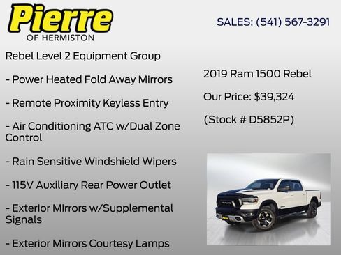 Used 2019 RAM 1500 Rebel w/ Leather & Sound Group w/ 2_W AWD/4WD image 12