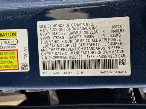 Certified 2026 Honda Civic Sport image 36