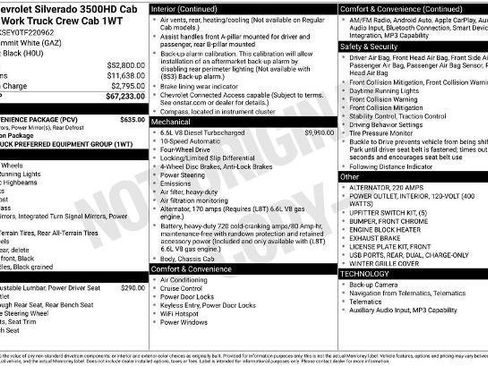 New 2026 Chevrolet Silverado 3500 W/T w/ WT Convenience Package AWD/4WD image 23