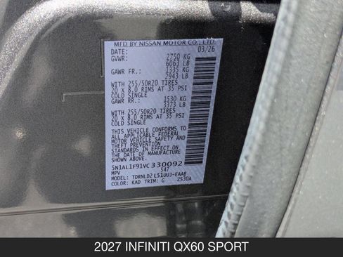New 2027 INFINITI QX60 Luxe AWD/4WD image 27