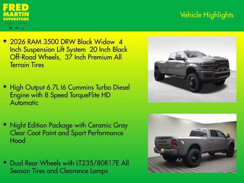 New 2026 RAM 3500 Laramie w/ Night Edition AWD/4WD image 8