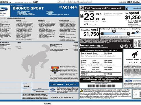 Used 2021 Ford Bronco Sport Badlands image 2